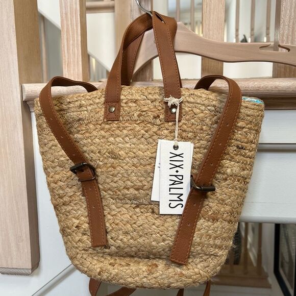 XIX Palms The Shore Break Picnic Cooler Backpack Straw Bag NWT main image 11